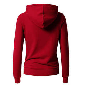 Sweat à capuche décontracté de haute qualité pour femmes fermeture éclair coton Tech polaire Streetwear Design vente en gros abordable - Product Image 4