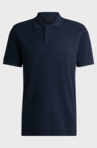 Polo en coton de qualité supérieure pour homme, vêtement de sport décontracté classique respirant, coupe ajustée, couleur noire, classique pour polo - Product Image 4