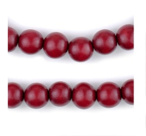 Cuentas redondas rojas de madera natural Cuentas de madera de colores personalizadas de 12mm en forma y tamaño Entrega rápida desde la India - Product Image 3