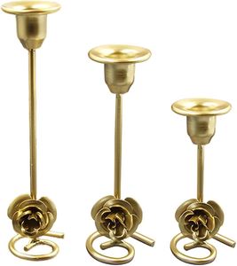 Modern <b>Black</b> Metal Candle Holde Slim <b>Candlestick</b> Stands for Home Decor Wedding Dining Table and Events - Product Image 6