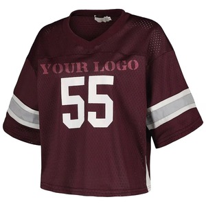 Maillot de ventilateur personnalisé haut de sport en maille surdimensionnée haut numéro 55 Style Hip Hop respirant maillot de football unisexe vente en gros - Product Image 4