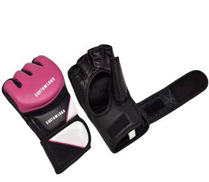 ถุงมือหนัง MMA ครึ่งนิ้วแบบกำหนดเองพร้อมการป้องกันข้อนิ้วสำหรับการต่อสู้และการต่อสู้แบบ UFC - Product Image 3