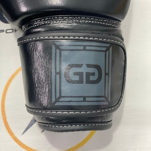 Fairtex Full Black Custom Made Personalized Muay Thai Kickboxing Leather Gloves Training Sparring Punching Bag Gloves - Product Image 3