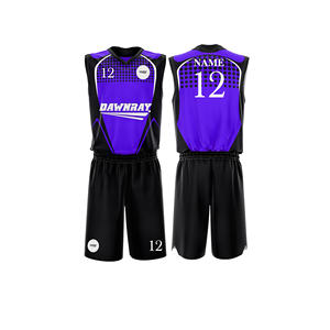 Ensemble de maillots de basket-ball personnalisés, maillot et short en polyester respirant à séchage rapide, vêtements de sport d'équipe pour hommes, femmes et jeunes - Product Image 4