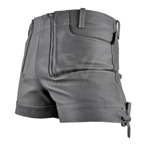 Short en cuir pour hommes le plus vendu séchage rapide respirant taille moyenne style décontracté concevez votre propre logo motif solide - Product Image 2