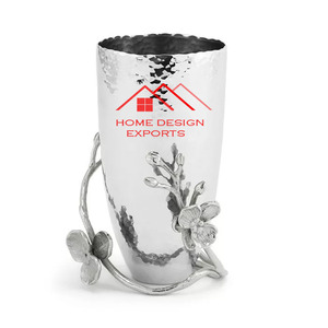 Vase en métal fait main de conception finie à bas prix 2025 argent martelé à la main - Product Image 6