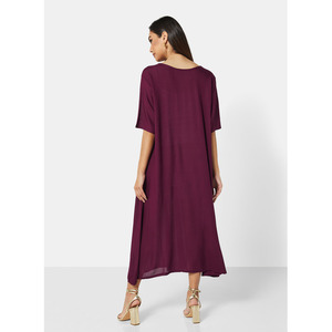 ÚLTIMO VESTIDO DE KAFTAN JALABIYA ÁRABE CON ESTAMPADO CORTO DE COLOR VISCOSA SUAVE CON ESTILO FRONTAL - Product Image 6