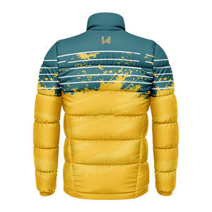 Blouson d'hiver personnalisé à col roulé, imperméable, rembourré, à fermeture éclair, imprimé en 3D, camouflage, impression personnalisée, coupe-vent, léger - Product Image 3