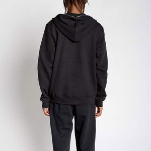 Vente en gros de sweats à capuche 100% coton avec fermeture éclair intégrale, impression personnalisée, poids lourd, manches longues côtelées, style streetwear avec capuche confortable - Product Image 4