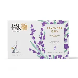 Natural Jaf Tea Lavender Grey Flavoured black Tea 10 Individually Wrapped Pyramid Tea Bags With 24 months Shelf Life