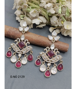 Pendientes Mehandi de estilo Festival para mujer con artesanía detallada para funciones tradicionales de la India - Product Image 2