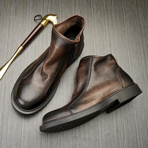 Chaussures mocassins en cuir de veau avec détails cousus à la main et soutien de la voûte plantaire, chaussures de ville pour hommes - Product Image 1