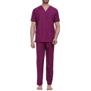 Costume de gommage médical à manches courtes en tissu Spandex personnalisable, vêtements de travail durables et confortables pour les uniformes hospitaliers des médecins - Product Image 5