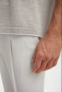 Camiseta de manga corta de lino de verano para hombre, Camiseta holgada de media manga de lino de algodón con Base de Color sólido, camiseta de moda - Product Image 3