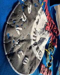 Ensemble sweat-shirt et pantalon de jogging bleu royal avec logo UNWANTED NOVICE imprimé graphique, streetwear, survêtement, coupe ample et oversize - Product Image 3