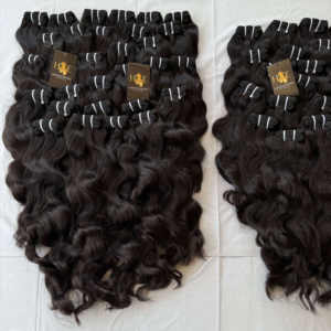 Paquets de cheveux non traités, cheveux humains de temple indien en gros, extensions de cheveux noirs bruts alignés sur les cuticules - Product Image 2
