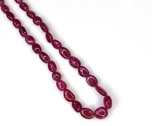 สร้อยคอทับทิม81.45กะรัต manak Mala ลูกปัดรูปไข่ทับทิมธรรมชาติรักษาความร้อนสไตล์อินเทรนด์สำหรับงานแต่งงาน - Product Image 2