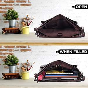 Meilleur fabricant de sacs légers unisexes pour ordinateur portable de qualité en cuir véritable avec sangles réglables fermeture à glissière personnalisable imprimé - Product Image 4