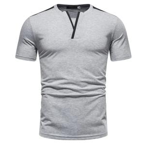 Camiseta de Manga Corta Informal para Hombre, Estilo Veraniego, Diseño Musculoso y Delgado, Cuello en Y con Letras Bordadas - Product Image 2