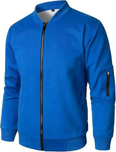Veste décontractée en microfibre à col en V pour hommes avec fermeture à glissière Printemps et automne - Product Image 2