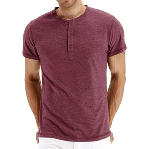 High Quality <b>Men's</b> Casual Short Sleeve T-<b>Shirt</b> 100% Cotton Three Button Closure Breathable High Street Plus Size Direct Pakistan - Product Image 5