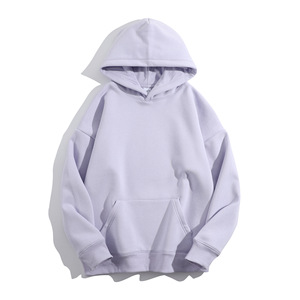 Sweat à capuche en molleton de coton lourd 430G, surdimensionné, uni, couleur unie, hiver, sans cordon - Product Image 4