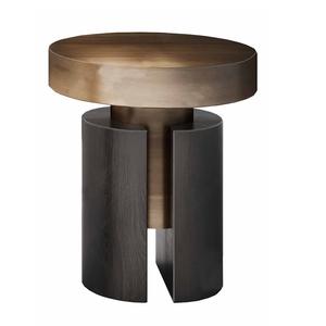 Table d'appoint ronde en métal au design moderne, table basse de qualité antique, taille personnalisée, en aluminium, pour la finition laiton. - Product Image 1