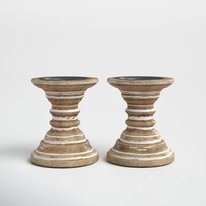 Soporte de vela de madera hecho a mano de alta calidad Portavelas de pilar de diseñador elegante para decoración clásica y disponibilidad al por mayor - Product Image 1