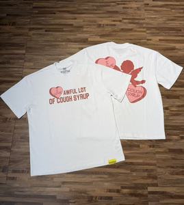 Camisetas de algodón pesado de alta calidad con estampado escaneable, estilo oversize para hombre, con la frase 'THAT'S a AWFUL LOT of COUGH SYRUP', ¡Novedad! - Product Image 3