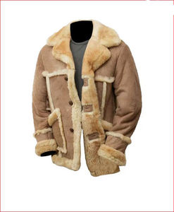 Blouson aviateur léger en cuir véritable pour hommes coupe ample confortable sweat-shirt en coton brossé à boutons toile de travail en plein air - Product Image 5