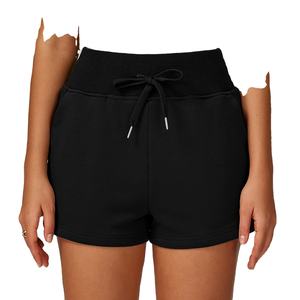 Shorts de sport décontractés d'automne-hiver, taille haute, cordon de serrage, shorts de course avec poches, coupe ample, décontractés, unis - Product Image 3