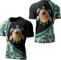Rashguard personnalisable pour homme à manches courtes, MMA No-Gi, entraînement, léger, respirant, séchage rapide, coupe compressive