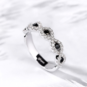 Jeulia Twist Lab Grown Diamond Sterling Silver Rose Gold Plated <b>Opening</b> Band <b>Ring</b> for Women - Product Image 6