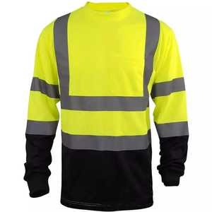 Vêtements de travail sur chantier personnalisés, vêtements de travail à manches longues, polo de sécurité, t-shirt personnalisé avec logo, chemise de travail haute visibilité pour hommes - Product Image 4