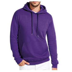 Sweats à capuche pour hommes en tissu molletonné français polyester/coton délavé à l'acide, fermeture éclair - Product Image 2