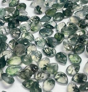 Prix usine poire coupe naturelle mousse Agate pierres de guérison à facettes pour revendeurs concepteurs pierres précieuses en vrac livraison gratuite produits - Product Image 5