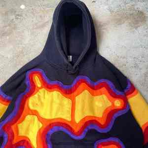 Custom embroidery <b>hoodie</b> unique <b>stitched</b> logo warm fleece material comfortable and breathable for everyday street fashion - Product Image 4