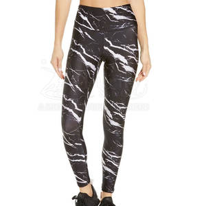 เลกกิ้งโยคะสำหรับผู้หญิงเอวปานกลางสีทึบองค์ประกอบแฟชั่นเรียบง่าย - Product Image 4