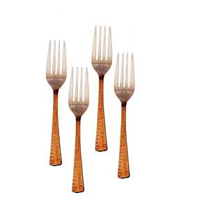 Fourchette de table réutilisable en acier et cuivre de 20 cm - Product Image 1