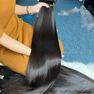 Venta caliente al por mayor de extensiones de cabello humano virgen vietnamita tejido cutícula alineada hueso sin procesar mechones rectos onda - Product Image 1