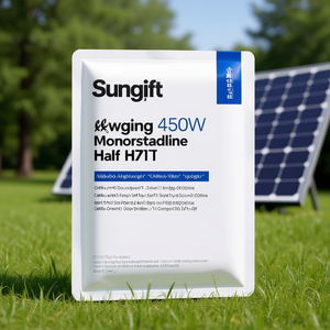 แผงโซลาร์เซลล์ Sungift 450W โมโนคริสตัลไลน์แบบฮาล์ฟเซลล์ HJT พร้อมกระจกปิดด้านหน้า - Product Image 3