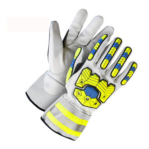 Guantes de Seguridad de TPR de Alto Impacto al por Mayor, Cuero de Grano Vacuno, Resistentes a Cortes, Transpirables/Comodidad, Antideslizantes, Guantes de Trabajo Resistentes - Product Image 3