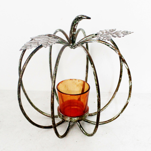 Portavelas de Calabaza de Metal Negro, Decorativo, para Velas de Té, Decoración del Hogar, Forma de Calabaza, Decoración de Lámpara de Vela, Soporte para Velas - Product Image 3