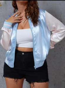 Bombe de baseball personnalisée, brodée et doublée matelassée pour hommes, veste en satin pour femmes - Product Image 3