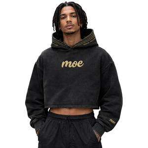 Sudadera con Capucha Vintage Lavada, Cierre Completo, Estilo Retro, Chaqueta de Forro Polar Grueso, Ropa Urbana, Logotipo Personalizado, Sudadera para Hombre OEM - Product Image 4