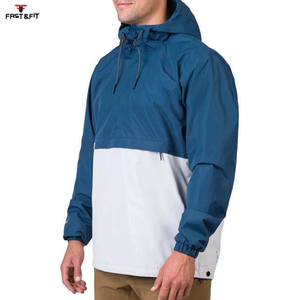New Fashion Canvas Stand Collar Front Logo Hooded Waterproof Breathable Windbreaker for <b>Men</b> Winter - Product Image 3