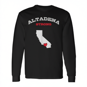 Altadena Strong Long Sleeve T-Shirt California <b>Map</b> Heart Design - Product Image 2