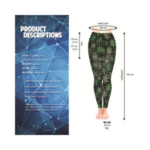 Pantalones de Yoga de longitud completa para mujer, mallas de cintura alta para Fitness, gimnasio, deporte y correr, patrón sólido - Product Image 6