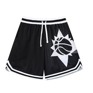 Summer Basic Sport Quick Dry 100% Polyester Designer Imprimé Unisex Mesh Shorts Custom Men's Basketball Shorts 2024 - Product Image 5