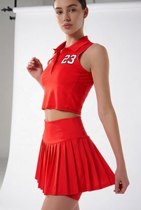 Women's Lightweight Breathable Quick Dry Tennis Uniform 2-in-1 Shorts Skirt High Waist Wideband Elastic Golf Pickleball Logo - Product Image 6